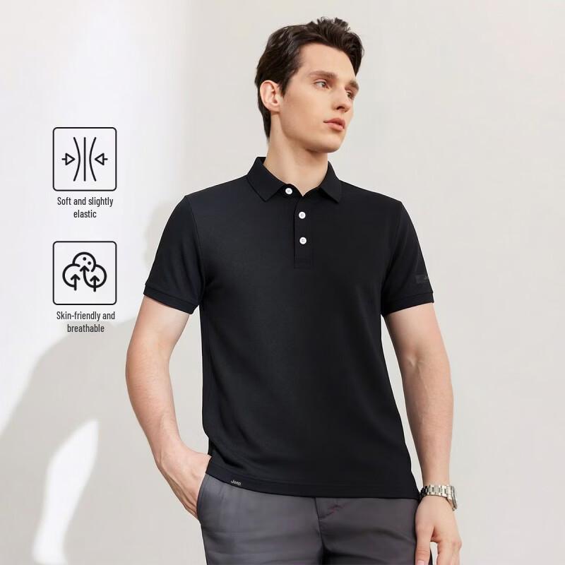Jeep Men's Ice Silk Short Sleeve Polo Shirt P86DMKT422