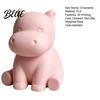 3D Printed Hippo Car Dashboard Figurines, Minimalist Pink Desktop Ornament with Small Statue Non-Slip Weighted Base, Cute Interior Decor, Kawaii