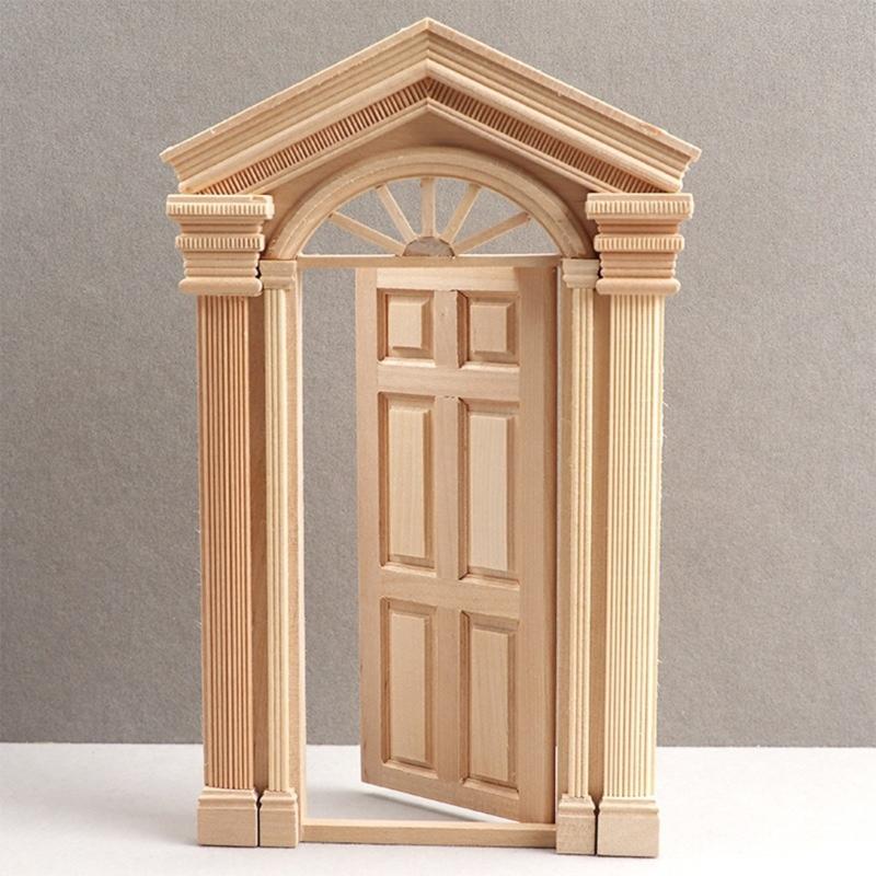 Customizable Blank Door With Realistic Openable Design For Miniature Collector And Model Builders Doll House Accessory