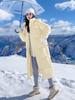 Women's Long Over-the-Knee Down Jacket - 2025 Winter Korean Style, Loose Fit, Thick White Duck Down, Mid-Length Coat for Couples