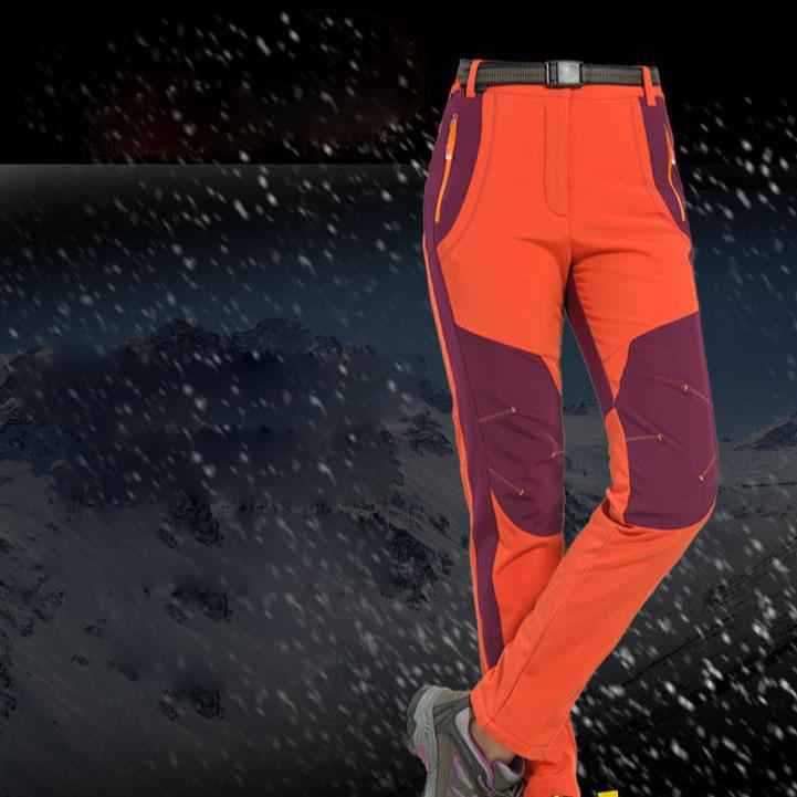 Podzim Zima Silné Fleecové Kalhoty Dámské Ležérní Strečové Teplé Vodotěsné Větruodolné Softshellové Kalhoty Tepláky Turistické Kapsáčové Kalhoty