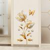 3D Tulip Butterfly Wall Stickers Self Adhesive Decorative Flowers for Bedroom Living Room Home Decor Removable Peel and Stick Wallpaper