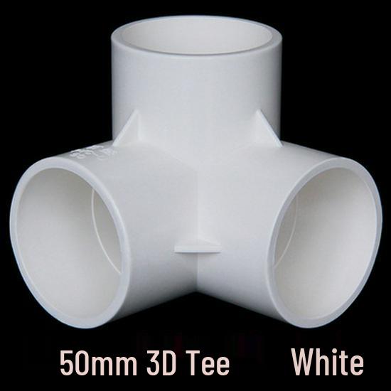 PVC Multi-Way Fittings: 3D Tee, 4-Way, 5-Way, 6-Way, 90° Elbow for Water Pipes (Sizes: 20, 25, 32, 40, 50).