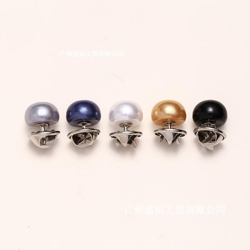 10-1 Imitation Pearl Plastic Snap Buttons, No Sew Adjustable Fastener Clasps, Glossy Round Decorative Buttons, Durable Craft Buttons