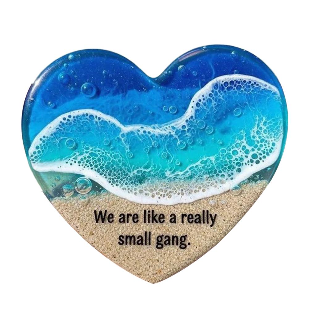 Ocean Heart Shaped Glass Ornament for Friends and Family