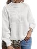 Women's Autumn Winter Sweater: Long Sleeve Mid Neck Slim Fit Base Layer Round Neck Pullover Luxurious Relaxed-fit Slimming and Versatile Top