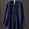 Cotton Linen Plus Size T-shirt Tops for Women Autumn Winter Loose Blouse Large Pullover Shirts Tees Female Clothing Y2K Top