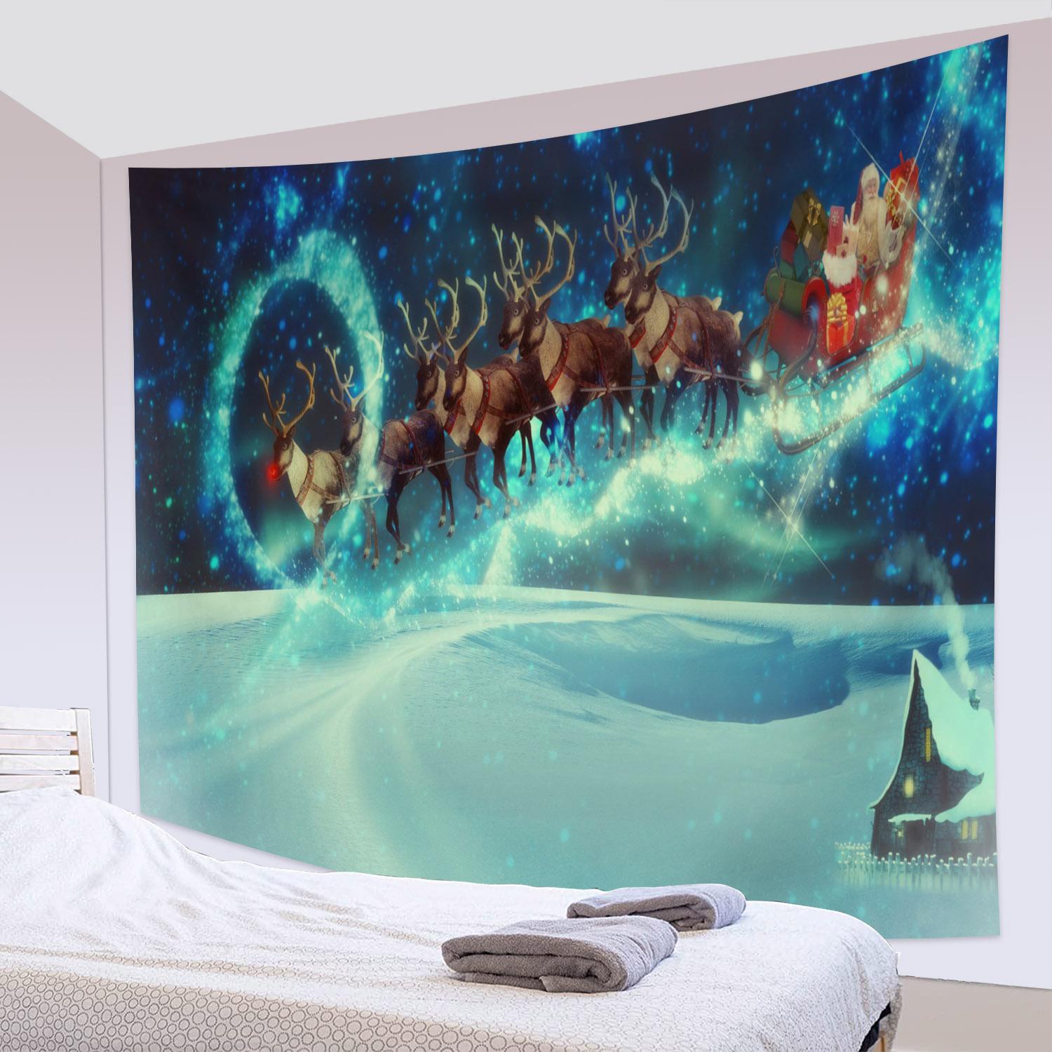 Рождественские элементы Рождественские элементы Олени Снег Звезда Настенный гобелен Декор — фото 11