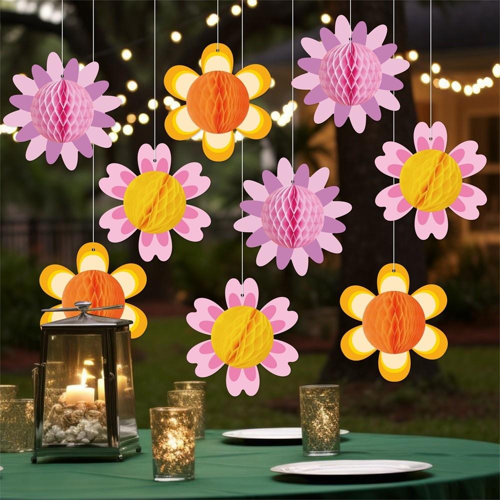 Honeycomb Party Garland Decor With Diy String Included For Celebrations Birthday