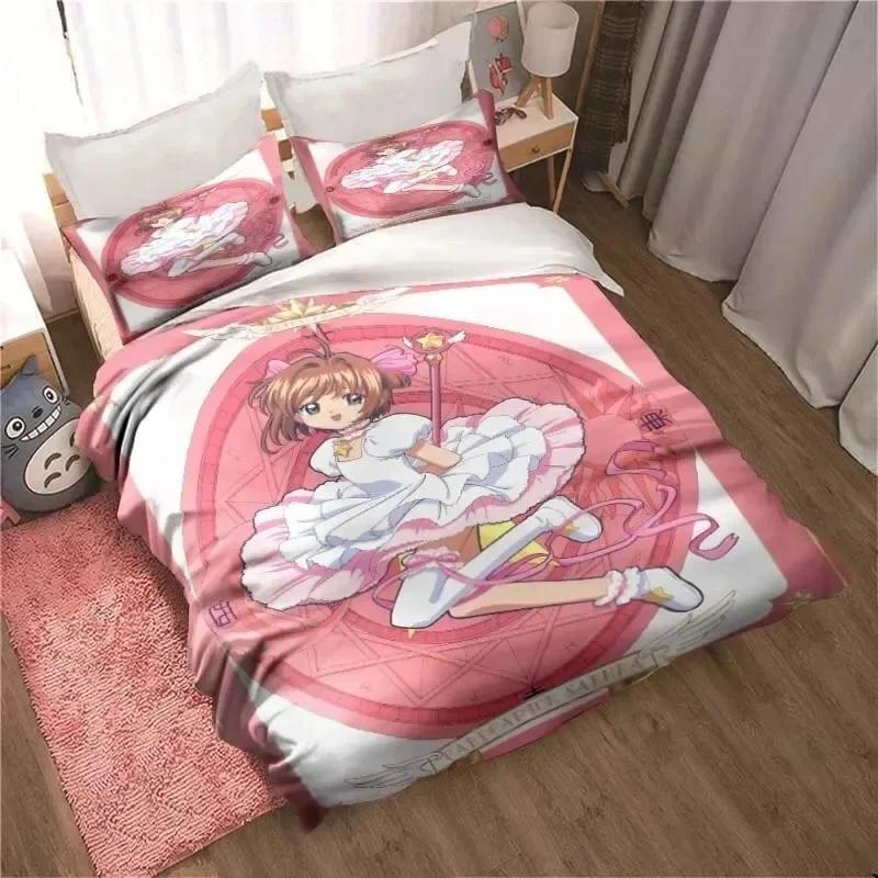 Luxury New 3D Print  Anime Cardcaptor Sakura Bedding Set Double Twin King Duvet Cover Pillowcase Boys Girls Adults Bedroom