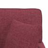 Red Wine Colored Fabric Chaise Lounge with Rocker and Cushions (3 Pcs)