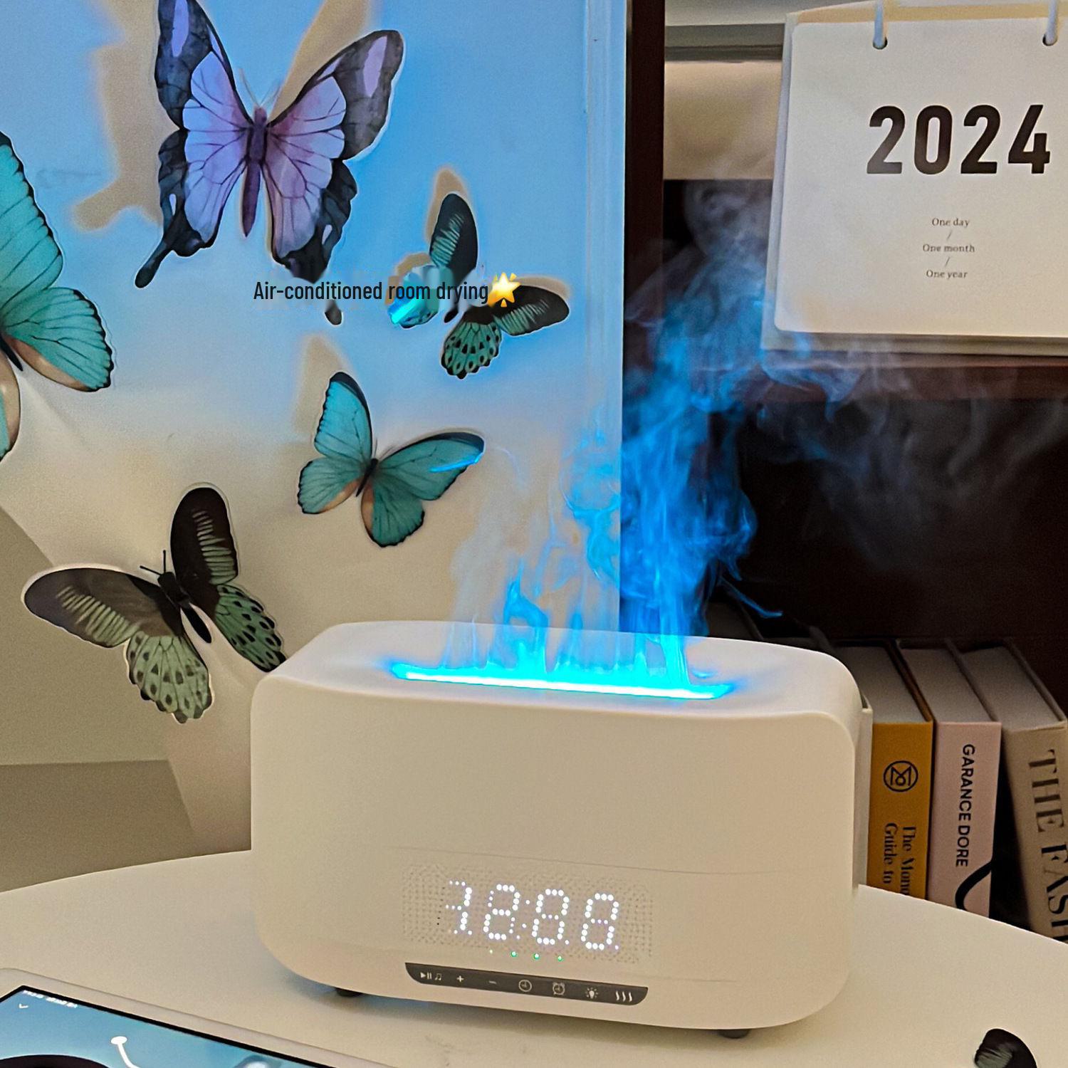 

Увлажнитель воздуха с цветным пламенем и Bluetooth-динамиком: Ароматерапевтический светильник для спальни и идеальный подарок на день рождения Swan