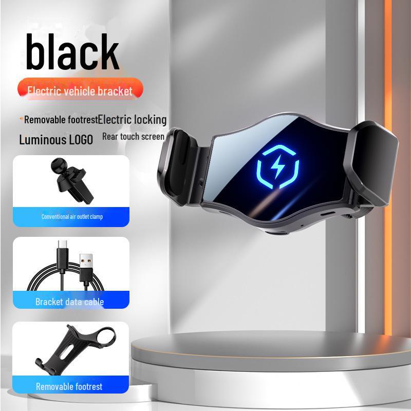 

Стенд для электромобилей T5: Модель 2024 года с высокой устойчивостью, съемная треугольная конструкция с опорой на пол, электрическое открытие/закрытие чёрный