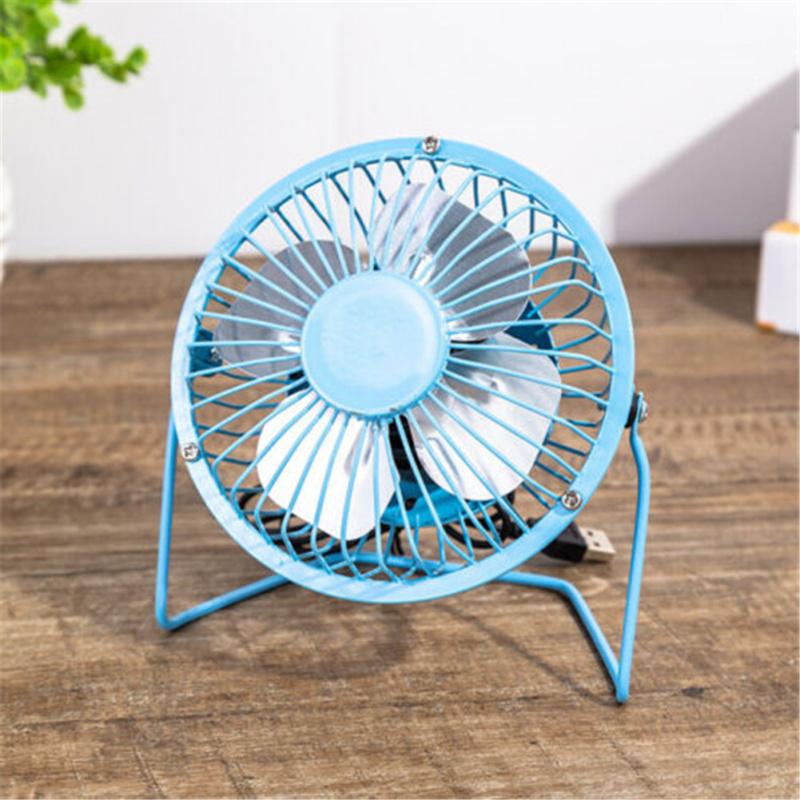 4 Inch Metal Usb Mini Fan Portable 360 Degree Adjustable Angle Quiet Cooling Fan