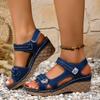 Large Size Platform Casual Sandals Velcro Sandals Women's Shoes