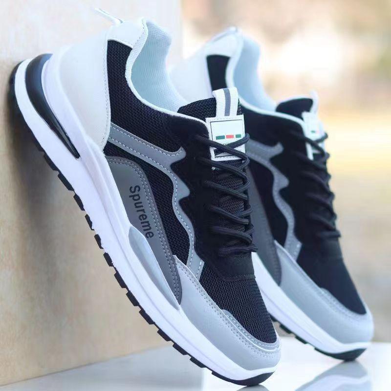 Spring and Summer Casual Shoes Men's Shoes Breathable Mesh Shoes Men's Sports Shoes Korean Version of Teenage Students Running Dad Trendy Shoes