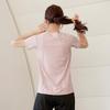 2022 Women's Plus Size Loose Short Sleeve Yoga Fitness Top - Solid Color, Round Neck