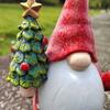 Resin Christmas Santa Claus Statue Cute Dwarfs Figurines  Outdoor