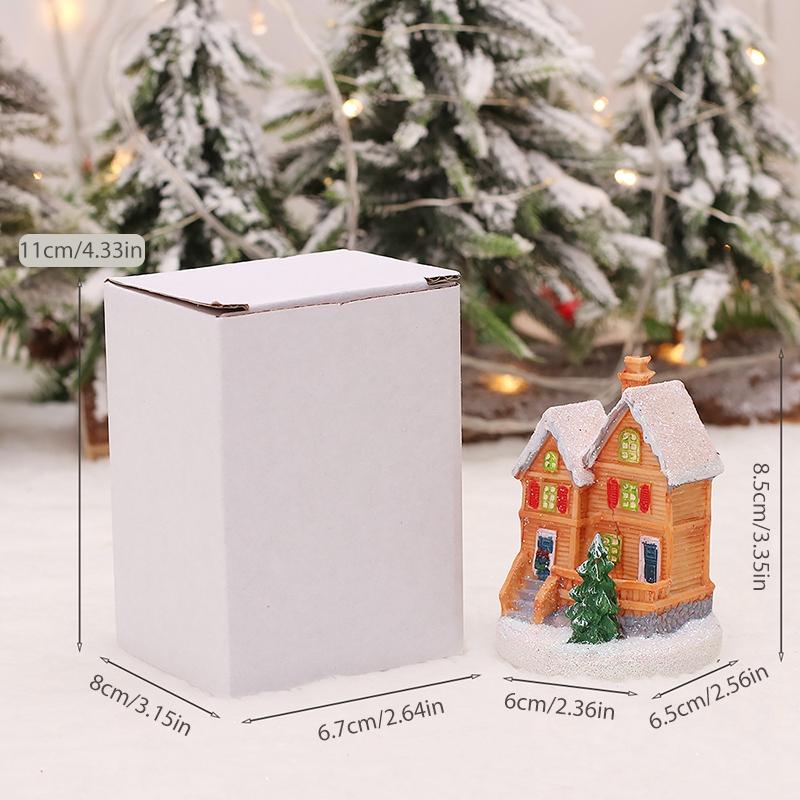 Led Christmas Village Houses Pryskyřice Jemná skříňka Milované sběratelské budovy Novoroční dárek