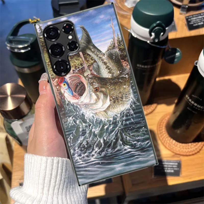 Angelzubehör Fischkoffer Handyhülle für Samsung Galaxy S26 Ultra S25 Edge S24 S23 FE S21 Plus S20 S22 S10 Hülle TPU Capa Schale Sh