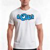 Aqua Band Logo Tshirt Summer Casual Cotton Tee Oversized Streetwear Tops Vintage Graphic Print Loose Fit Short Sleeve