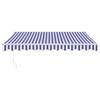Retractable Awning Blue and White 3x2.5 M Fabric and Aluminum