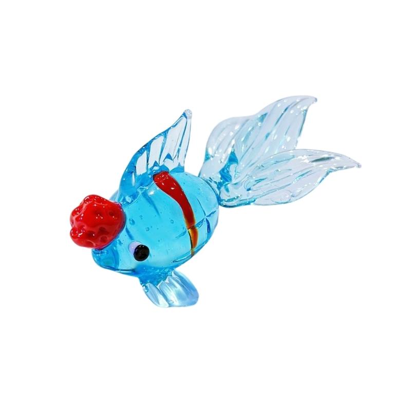 Handcrafted Glass Goldfishes Traditional Chinese Home Decoration Symbolizing Wealth And Prosperities For Elegant Space