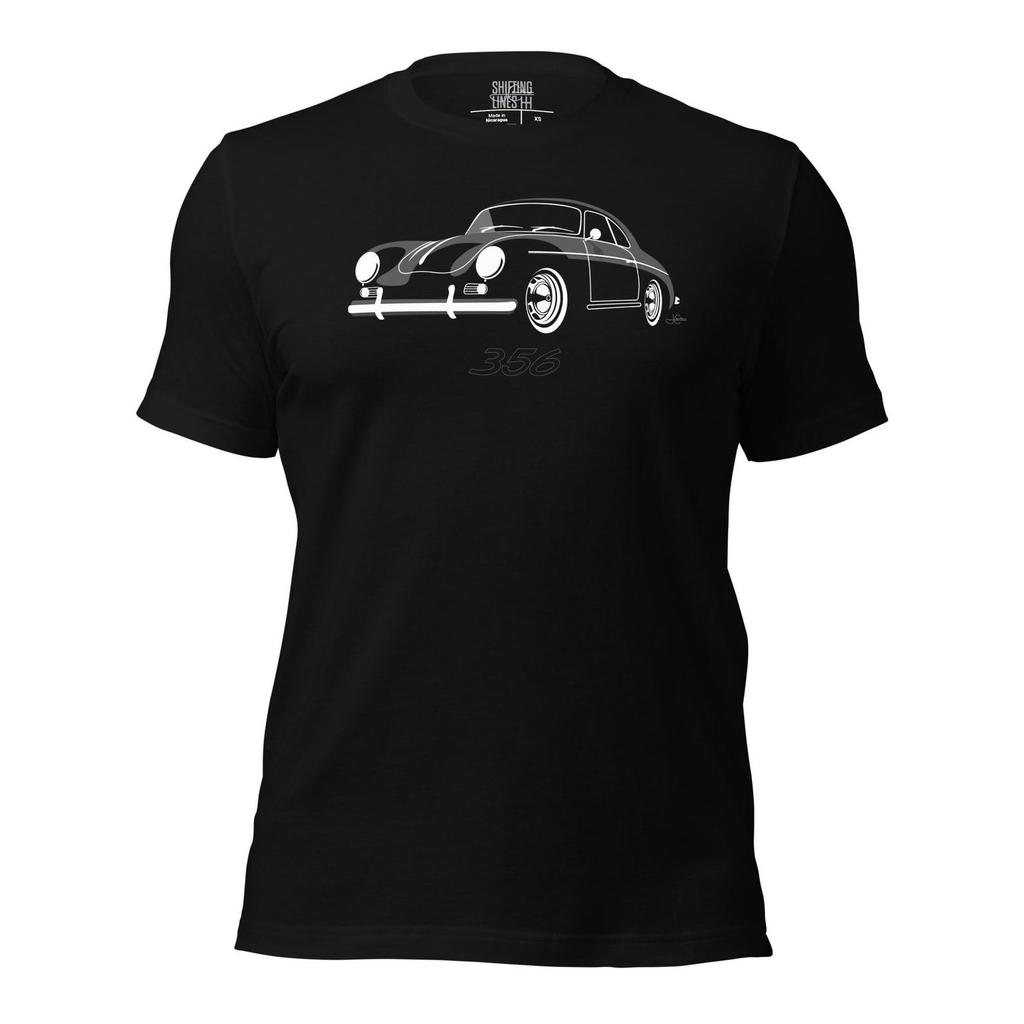 356 Classic Coupe Grafik Unisex T-Shirt – Kleidung für Autoenthusiasten
