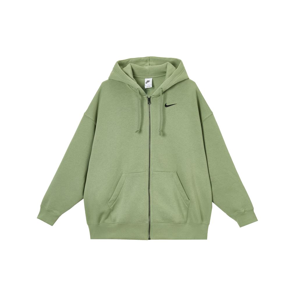 Nike Athleisure Collection, Fleece Lined Thermal Hooded Long Sleeved Jacket Women's Light Green DD5635-386