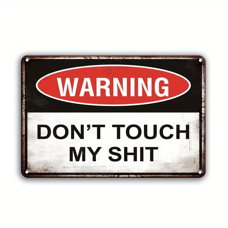 Warning Notice Vintage Metal Tin Poster Funny Metal Tin Signs Posters Plate for Garage Bar Cafe Club Home Room Wall Decor