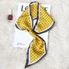 Lazy Gospel knot-free silk scarf with shirt spring and autumn new Korean version cross small scarf women's double-sided