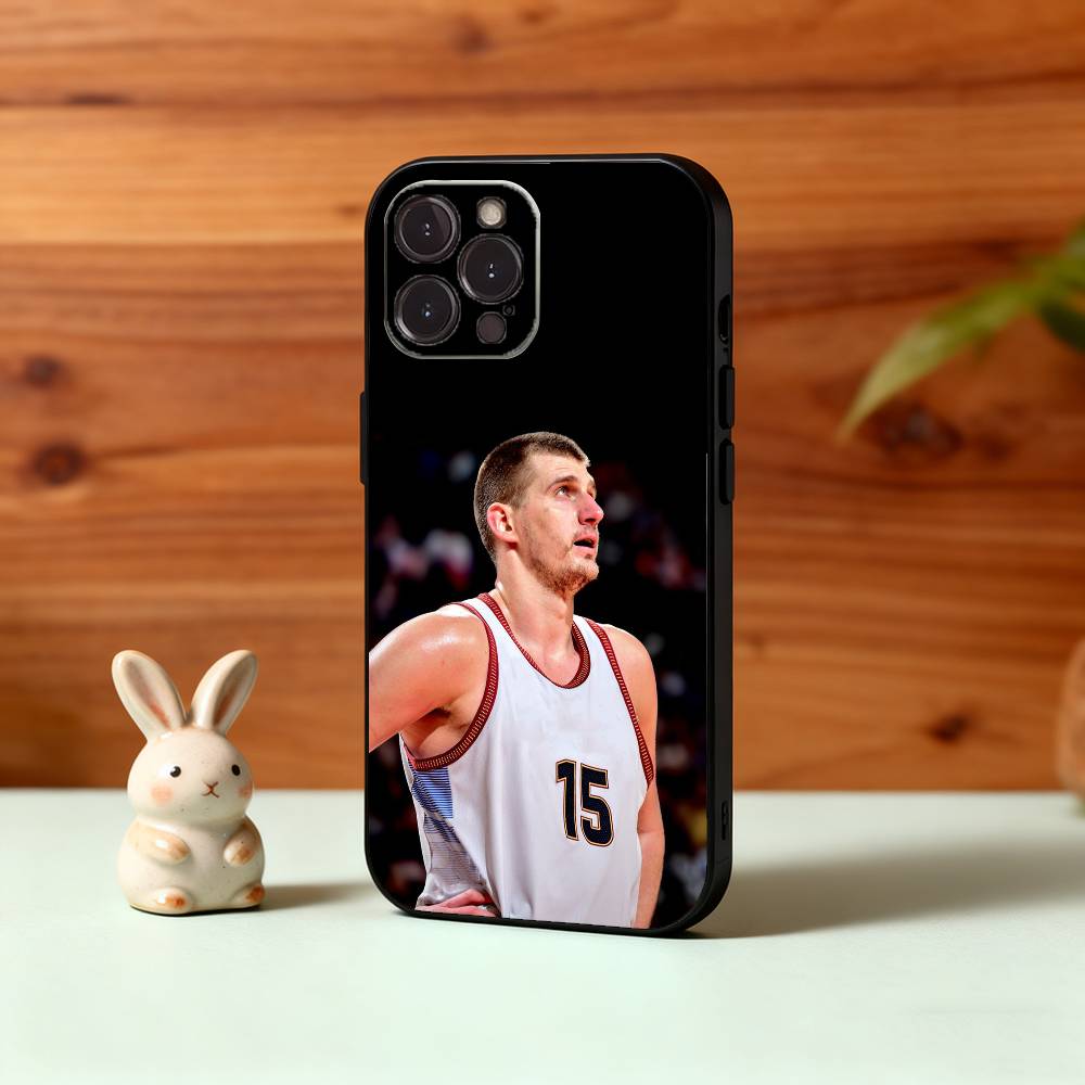

BASKETBALL N-Nikola J-Jokic NJ Phone Case For iPhone17,16,15,14,13,12Plus,Pro Max,XS,5G Soft Silicone Black Cover iPhone12PROMAX