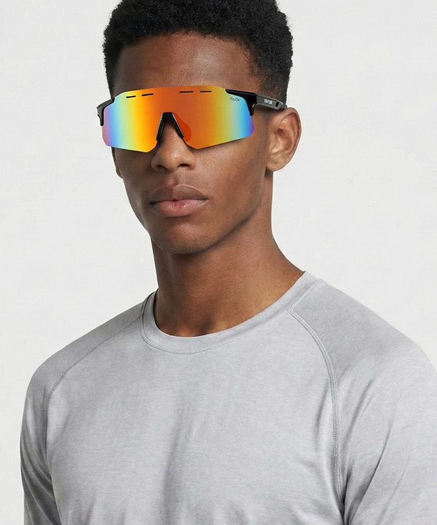 Tuditeo Nus Goggles Uv Protection Athletic Sunglasses C2 Red/Frame Black