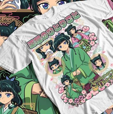 Maomao Diari di un'Apotecaria T-shirt Essenziale Maglietta Anime Nera, Cotone Unisex