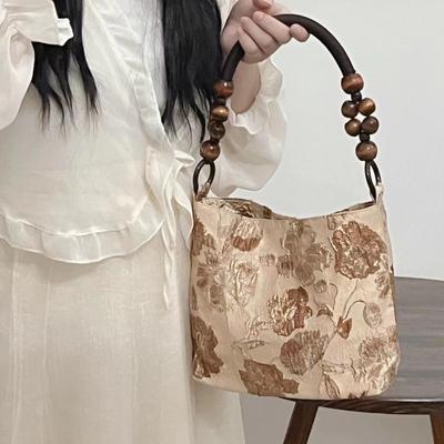 Damen Tasche Retro Jacquard Stoff Frühling Sommer Neue Schultertasche Handtasche