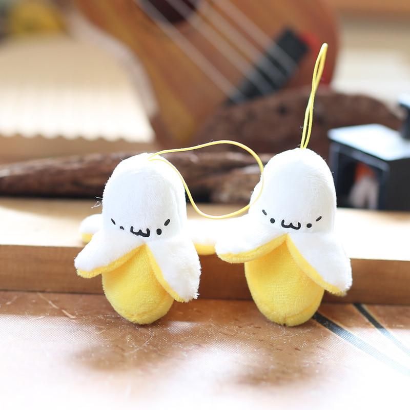 Cute Cute Skinned Little Banana Pendant Plush Toy Doll Bag Hanging Keychain Rag Doll Doll Doll