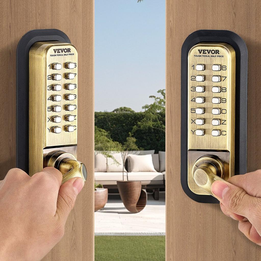 Serratura Meccanica Senza Chiave per Porta 14 Tasti Serratura Meccanica per Porta Impermeabile
