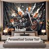 Motorradfahrer (59) Thema Personalisierte Wandteppich Benutzerdefinierter Name Text Wandbehang Tapisserie Haus Hintergrund Dekoration