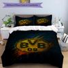 3pcs Duvet Cover Set (1*Duvet Cover + 2*Pillowcase, Without Core), Borussia Dortmund Print Bedding Set, Bedroom Decor, All‑Season, Birthday Gift