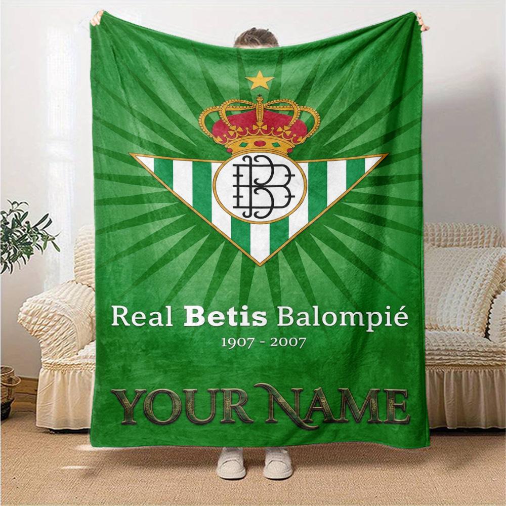 Name Custom Real Betis Stone Print Flannel Blanket High Quality Warm Comfortable Cover for All Seasons Perfect for Gifts Home Decor