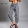 Bequeme Piratenhose Herren Vintage Wikinger Cosplay Elastische Taille Renaissance Mittelalter Gothic Verkürzte Kostümhose Kleidung Mittlere Leibhöhe