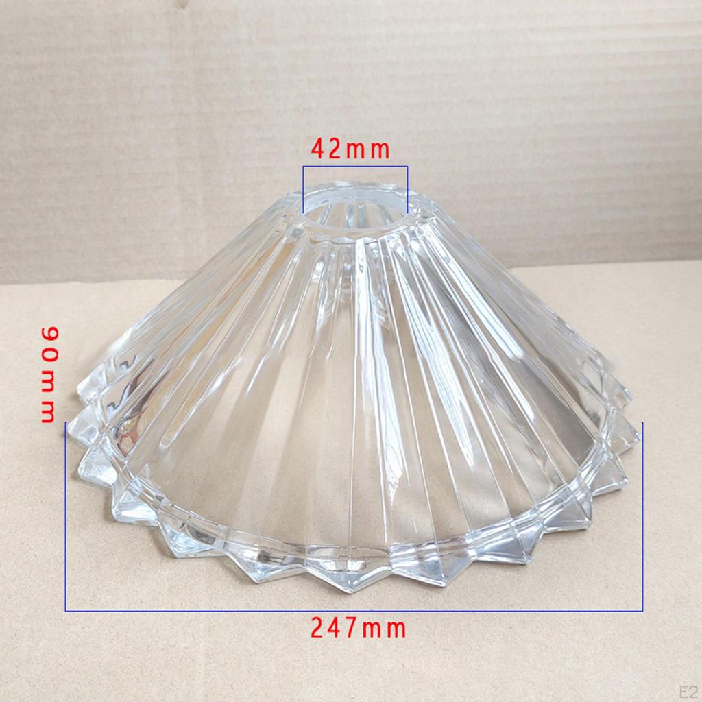Vintage Glass Lampshade Clear Ceiling Shade for Cafe Hallway Wedding Ornament