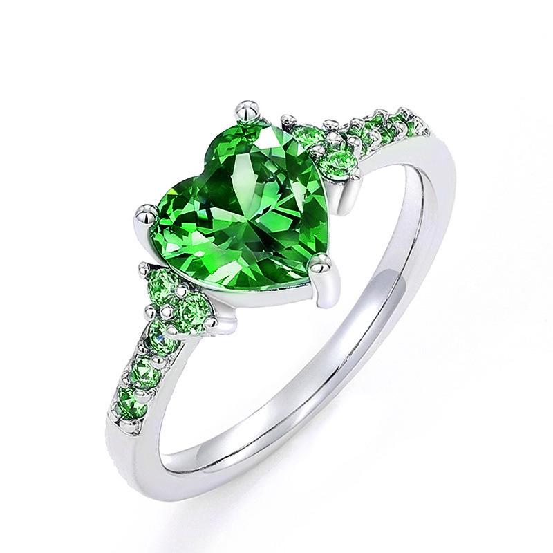 Huitan Elegant Heart-Shaped Ring for Women - Fashionable Wedding Bride Proposal Jewelry
