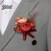 Long-lasting Color Corsage Men Suit Artificial Flower Wristlet Band Reusable