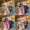 Ice Mug Large Capacity Summer Plastic Cup With Straw For Outdoor Activities And Gift