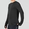 Under Armour Rush Seamless Solid Color Sports Casual Training Long Sleeve T-Shirt Men Tops Black 1373725-001