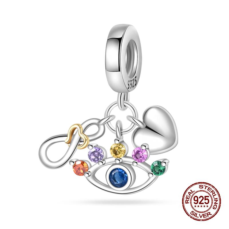 Classic 100% Copper Daemon Angel Cross Evil Eye Charms Beads Fit 3Mmoriginal Bracelets Diy Party Jewelry