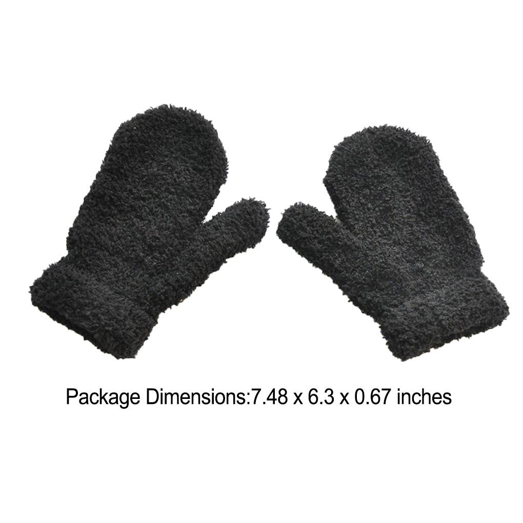 1 Pair Kids Mittens Simple Style Fingers Cover Beautiful Boys Girls Hands Warmer Comfortable Toddler Mitten for Winter