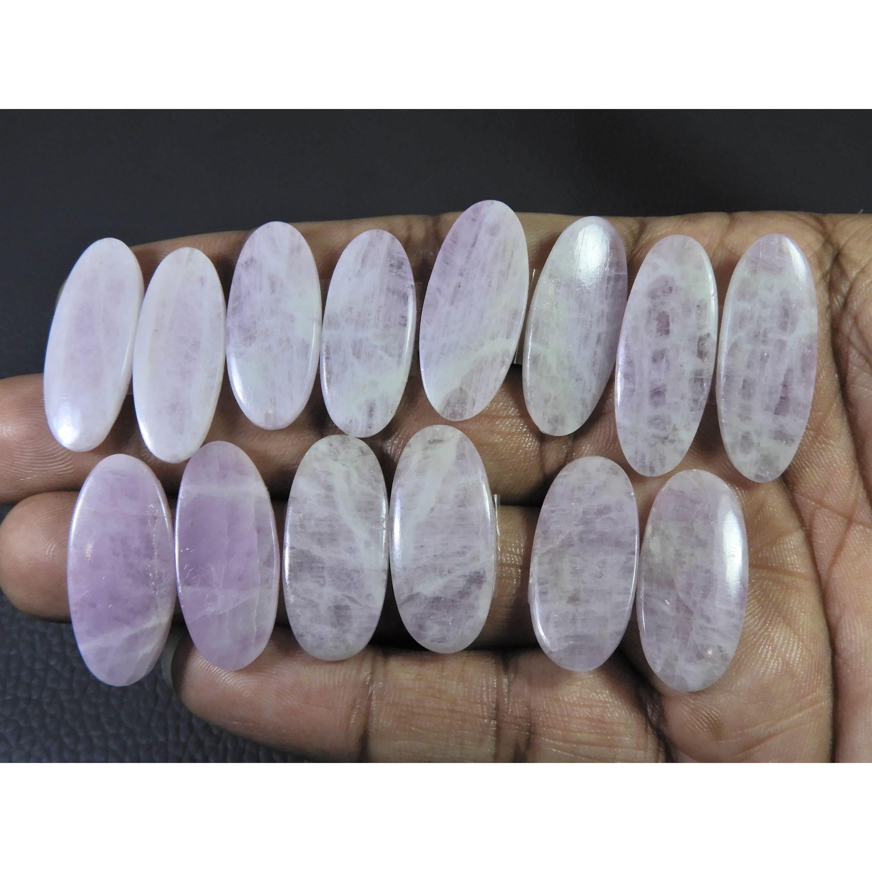 

196 Карат. Натуральный розовый кунцит, парный, овальный кабошон, лот из 7 пар C-403