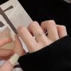 Light Luxury Simple Rose Opening Adjustable Ring Full Of Diamonds Zircon Super Fairy Fashion Ring Woman
